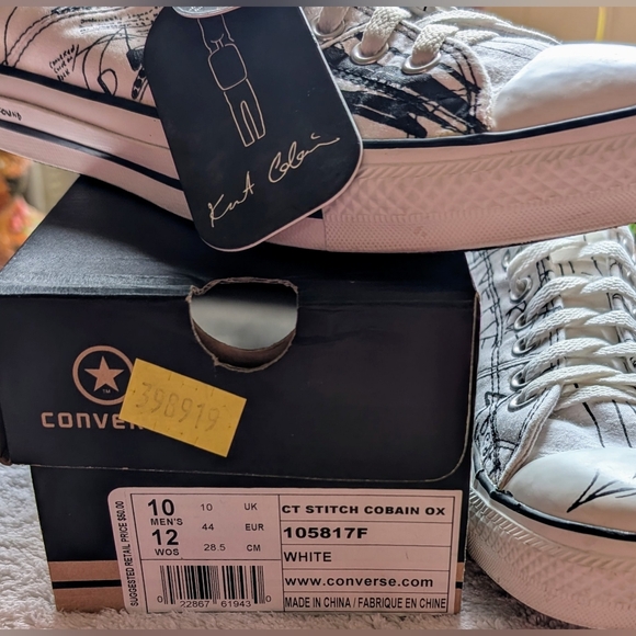 Converse Kurt Cobain All Star Low 2008 Sketch Print Shoes Mens 10 w/ Box - Picture 11 of 14